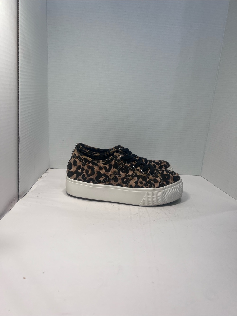 Steve Madden Leopard Print Platform Sneakers - Tan & Black